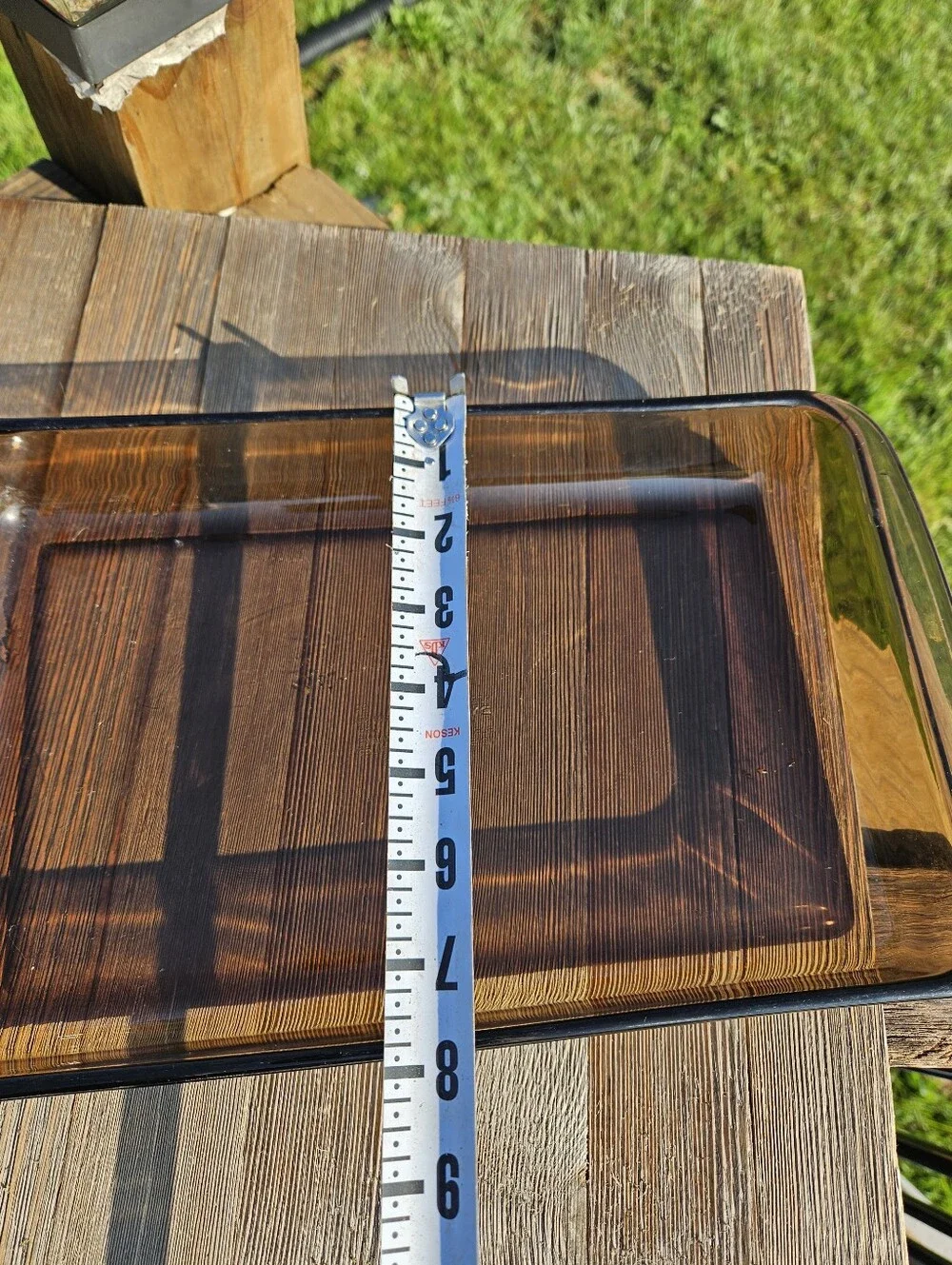 Vintage Pyrex #232  28x18x4 cm 70s Brown Glass Rectangular Baking Dish #70s